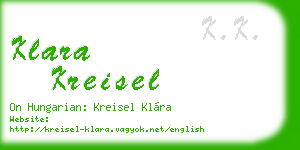 klara kreisel business card